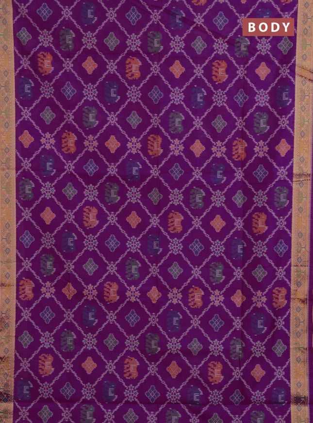 Magenta Pink Semi Dupion Saree