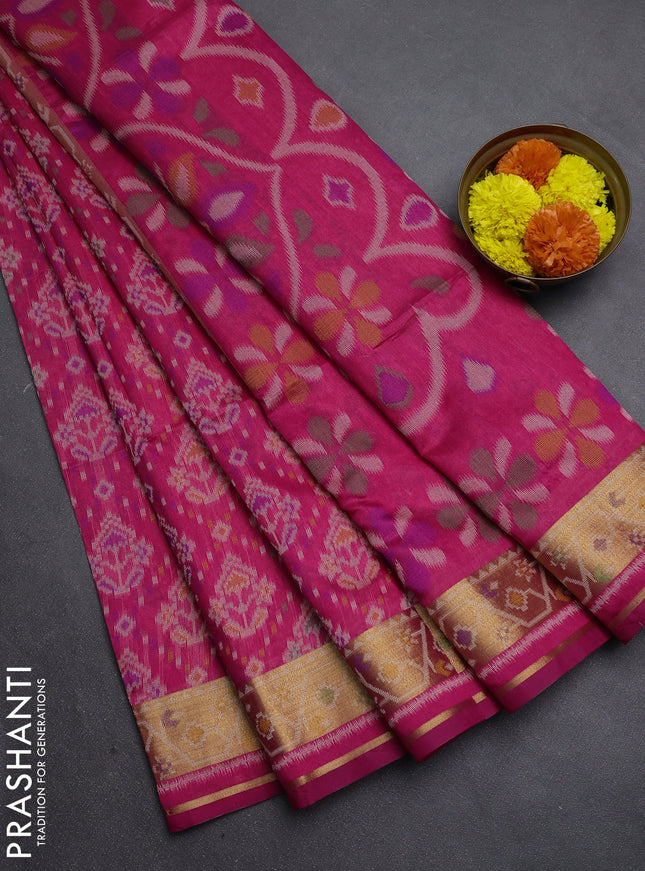 Pink Semi Dupion Saree