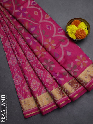 Pink Semi Dupion Saree