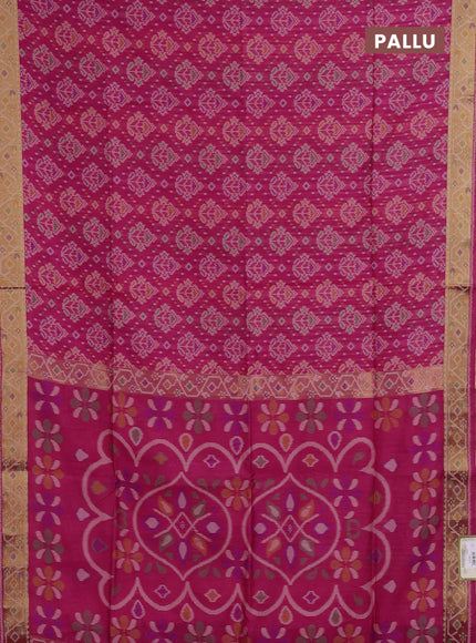 Pink Semi Dupion Saree