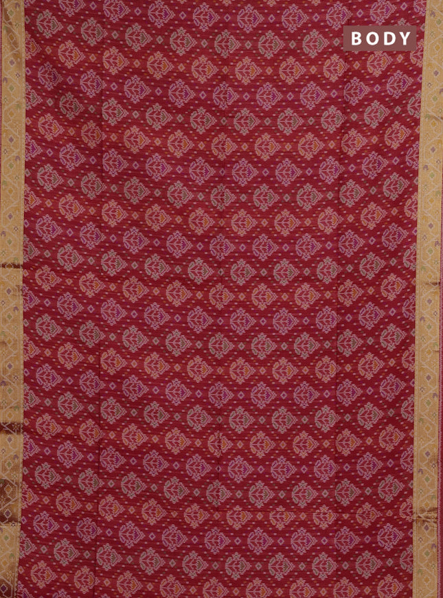 Red Semi Dupion Saree