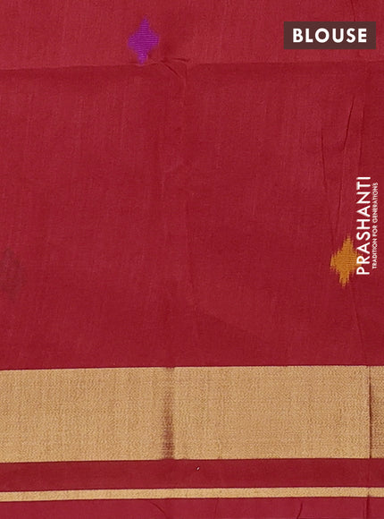 Red Semi Dupion Saree