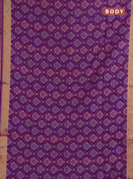 Magenta Pink Semi Dupion Saree