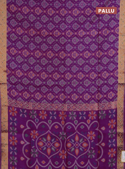 Magenta Pink Semi Dupion Saree