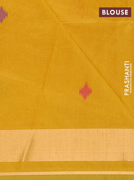 Mustard Yellow Semi Dupion Saree