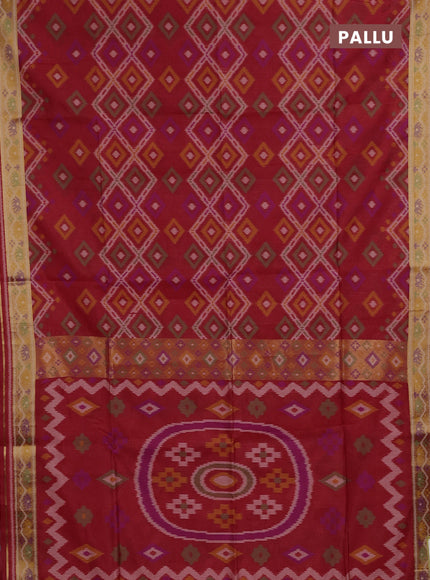 Red Semi Dupion Saree