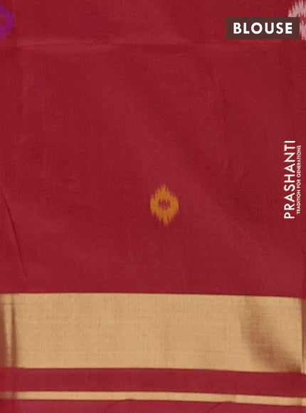 Red Semi Dupion Saree