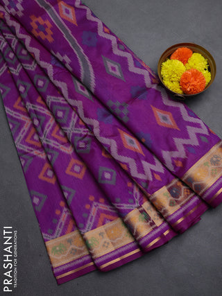 Magenta Pink Semi Dupion Saree