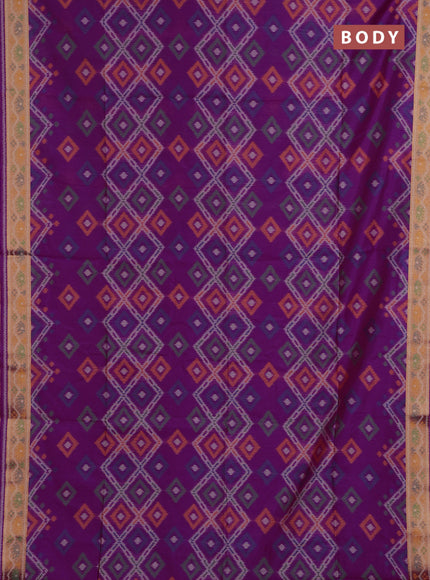 Magenta Pink Semi Dupion Saree
