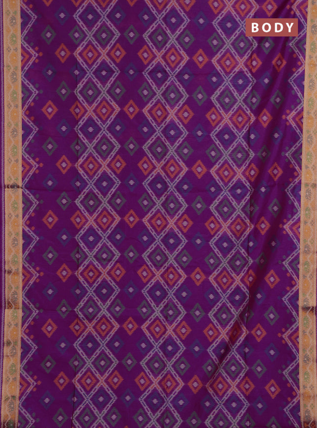 Magenta Pink Semi Dupion Saree