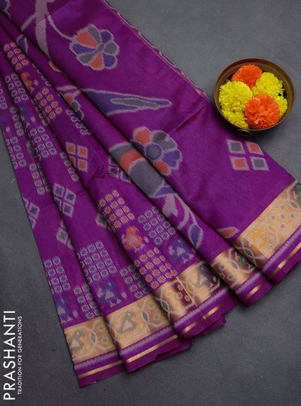 Magenta Pink Semi Dupion Saree