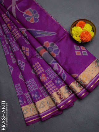 Magenta Pink Semi Dupion Saree