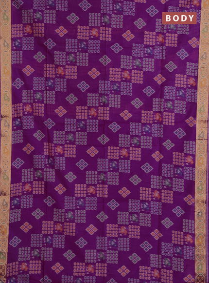 Magenta Pink Semi Dupion Saree