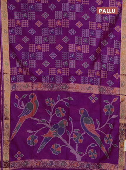 Magenta Pink Semi Dupion Saree