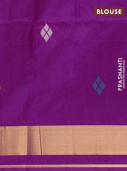 Magenta Pink Semi Dupion Saree