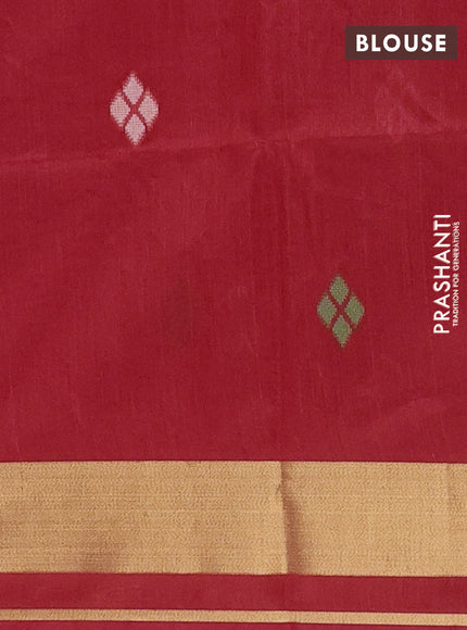 Red Semi Dupion Saree