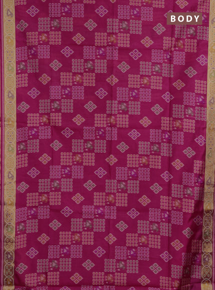 Pink Semi Dupion Saree