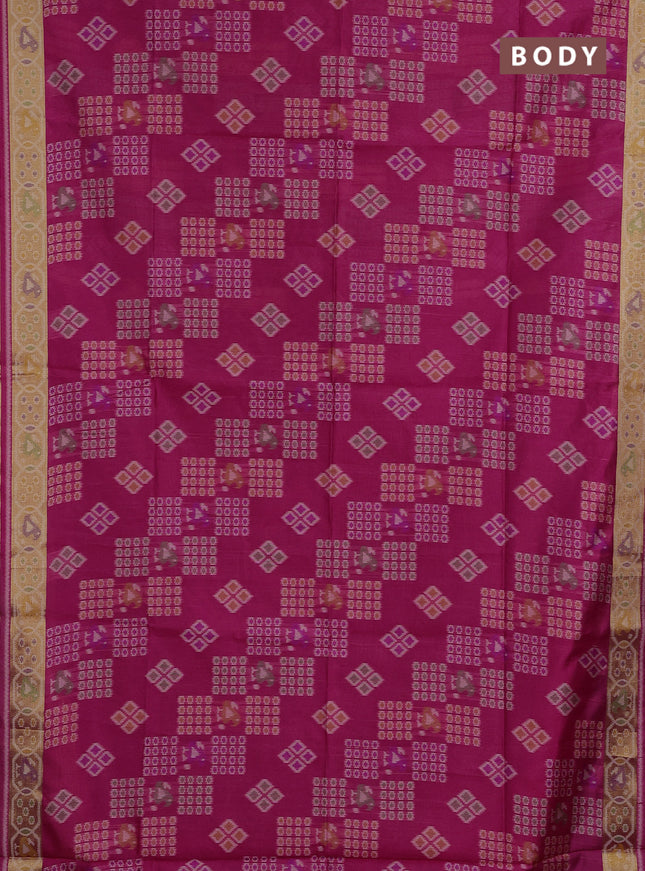 Pink Semi Dupion Saree