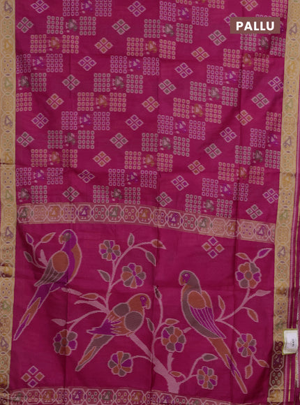 Pink Semi Dupion Saree