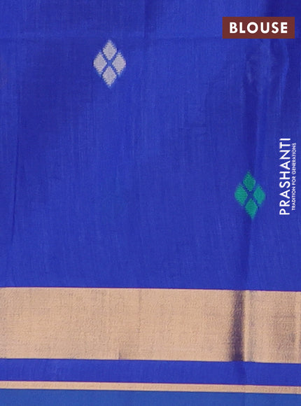 Blue Semi Dupion Saree