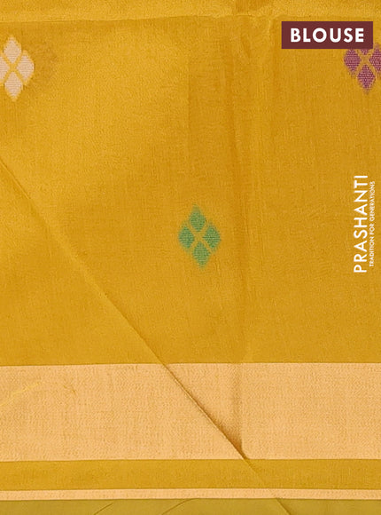 Mustard Yellow Semi Dupion Saree