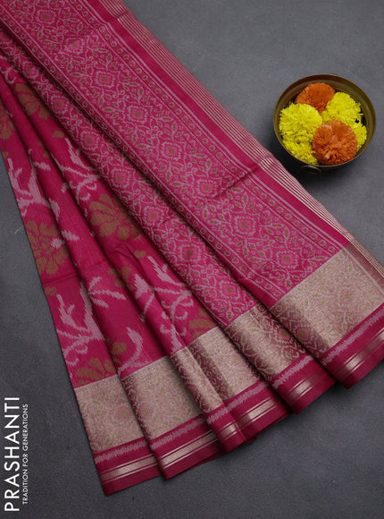 Pink Semi Dupion Saree