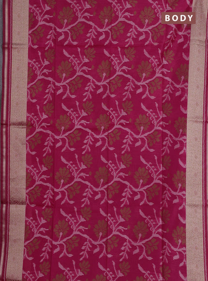 Pink Semi Dupion Saree