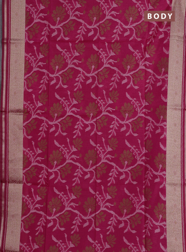Pink Semi Dupion Saree