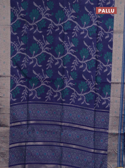 Blue Semi Dupion Saree