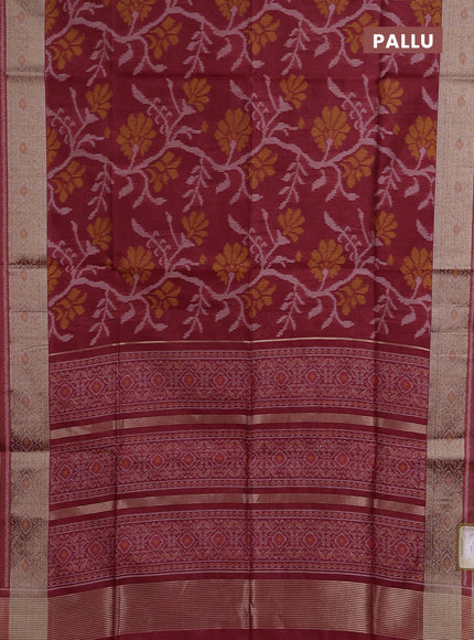 Maroon Semi Dupion Saree