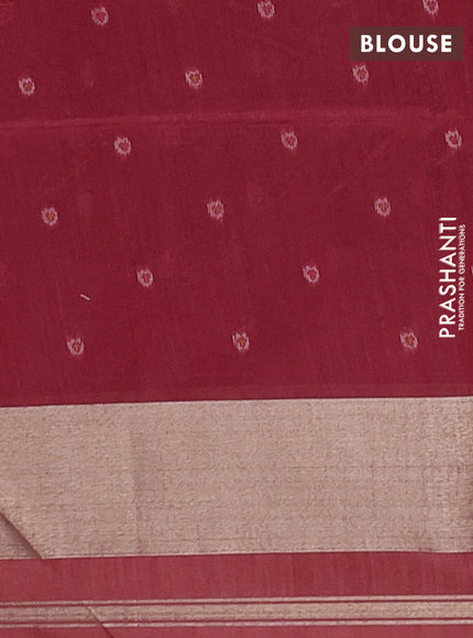 Maroon Semi Dupion Saree