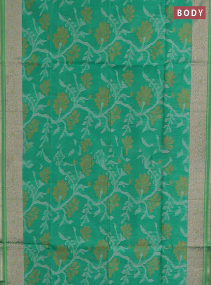 Green Semi Dupion Saree