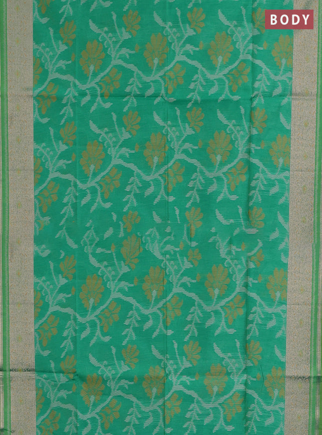 Green Semi Dupion Saree