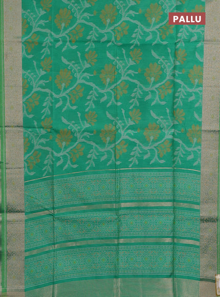 Green Semi Dupion Saree