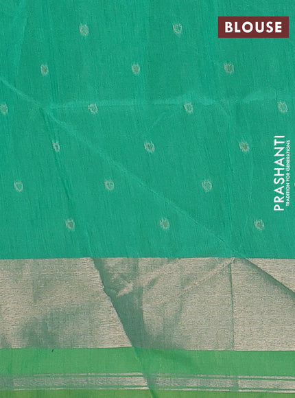 Green Semi Dupion Saree