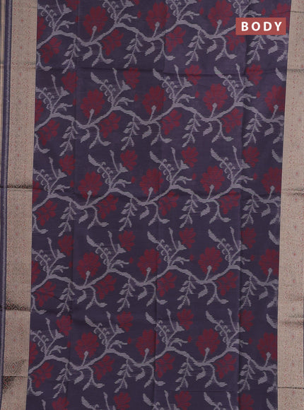 Grey Semi Dupion Saree