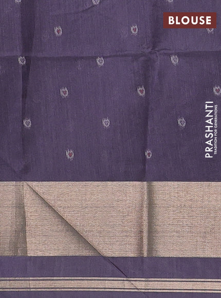Grey Semi Dupion Saree