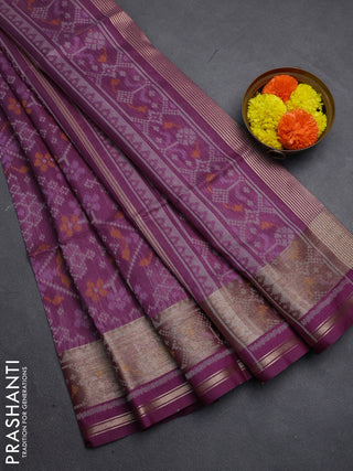 Magenta Pink Semi Dupion Saree