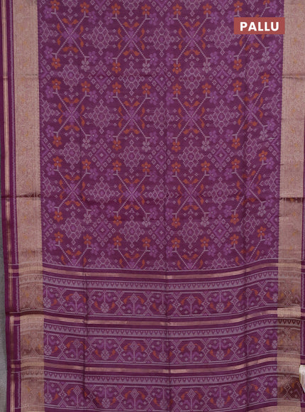 Magenta Pink Semi Dupion Saree