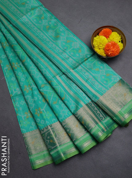 Green Semi Dupion Saree