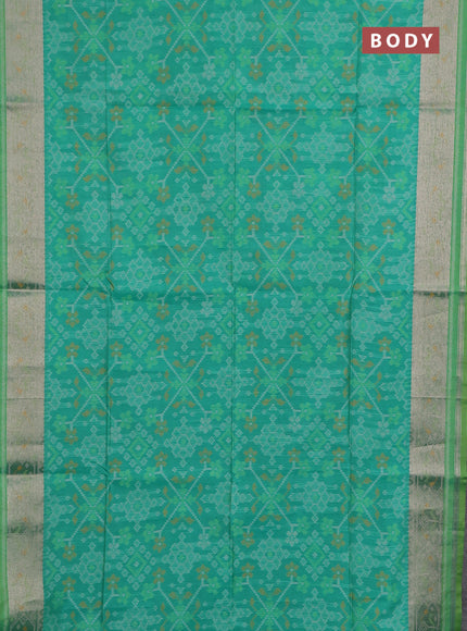 Green Semi Dupion Saree