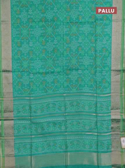 Green Semi Dupion Saree