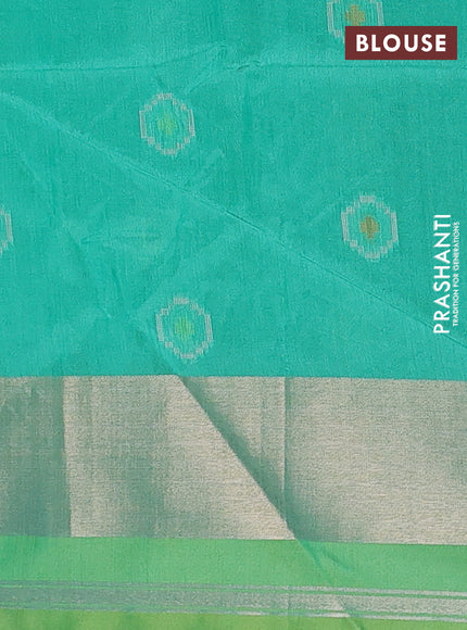 Green Semi Dupion Saree