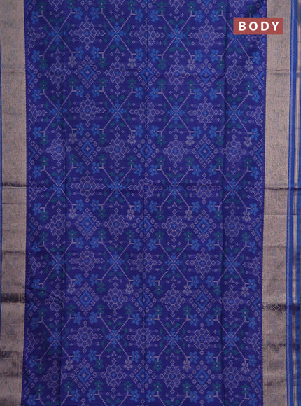 Blue Semi Dupion Saree