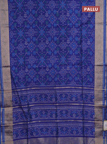 Blue Semi Dupion Saree