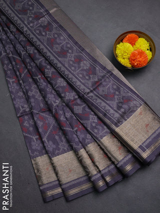 Grey Semi Dupion Saree