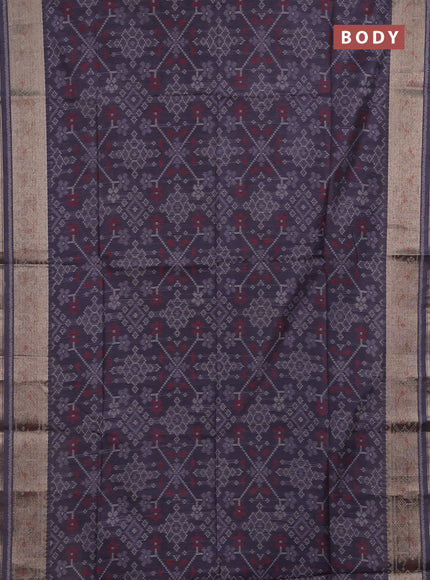 Grey Semi Dupion Saree