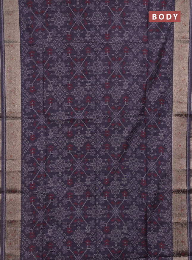 Grey Semi Dupion Saree