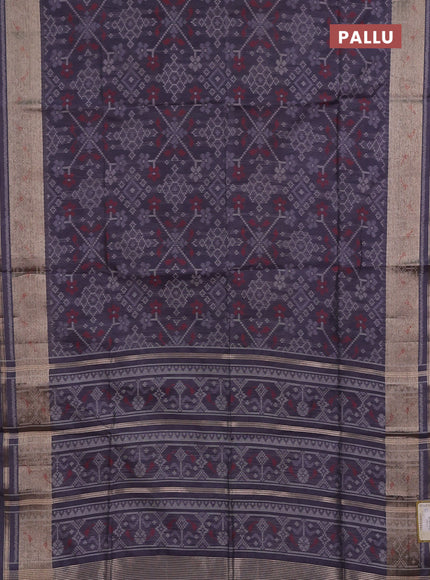 Grey Semi Dupion Saree