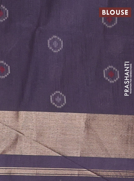 Grey Semi Dupion Saree